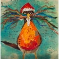 thumbnail image 2 of St Hilaire, Elizabeth 15x15 Black Ornate Wood Framed with Double Matting Museum Art Print Titled - Curious Santa Bird, 2 of 4