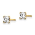 thumbnail image 2 of 14k AAA Quality Complete Princess-cut Diamond Earrings XAP3AAA, 2 of 4