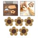 thumbnail image 3 of Manteles individuales de corcho en forma de flor (5 piezas) para fiestas familiares, restaurantes y otros eventos. 10cm, 3 of 9