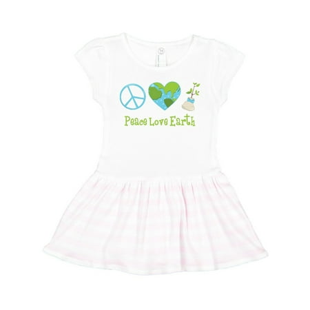 

Inktastic Peace Love Earth Gift Toddler Girl Dress