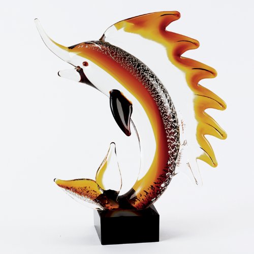 Badash Art Glass Swordfish on Base 10.5"