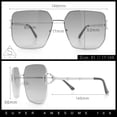 thumbnail image 3 of Womens Oversized Rectangle Butterfly Metal Rim Luxury Fashion Sunglasses Gold - Brown, 3 of 8