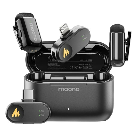 Micrófono Lavalier inalámbrico MAONO WAVE T1 Mini para iPhone