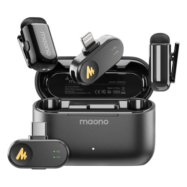 Micrófono Lavalier inalámbrico MAONO WAVE T1 Mini para iPhone