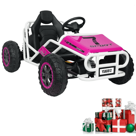 DEYGIA 24V 7AH Ultimate Go Kart for Kids Age 6+, 2x200W Motors Off Road Go Karts for Girls and Boys, Electric Go Kart with 2 Shock Absorbers, Wide Seat, Metal Frame