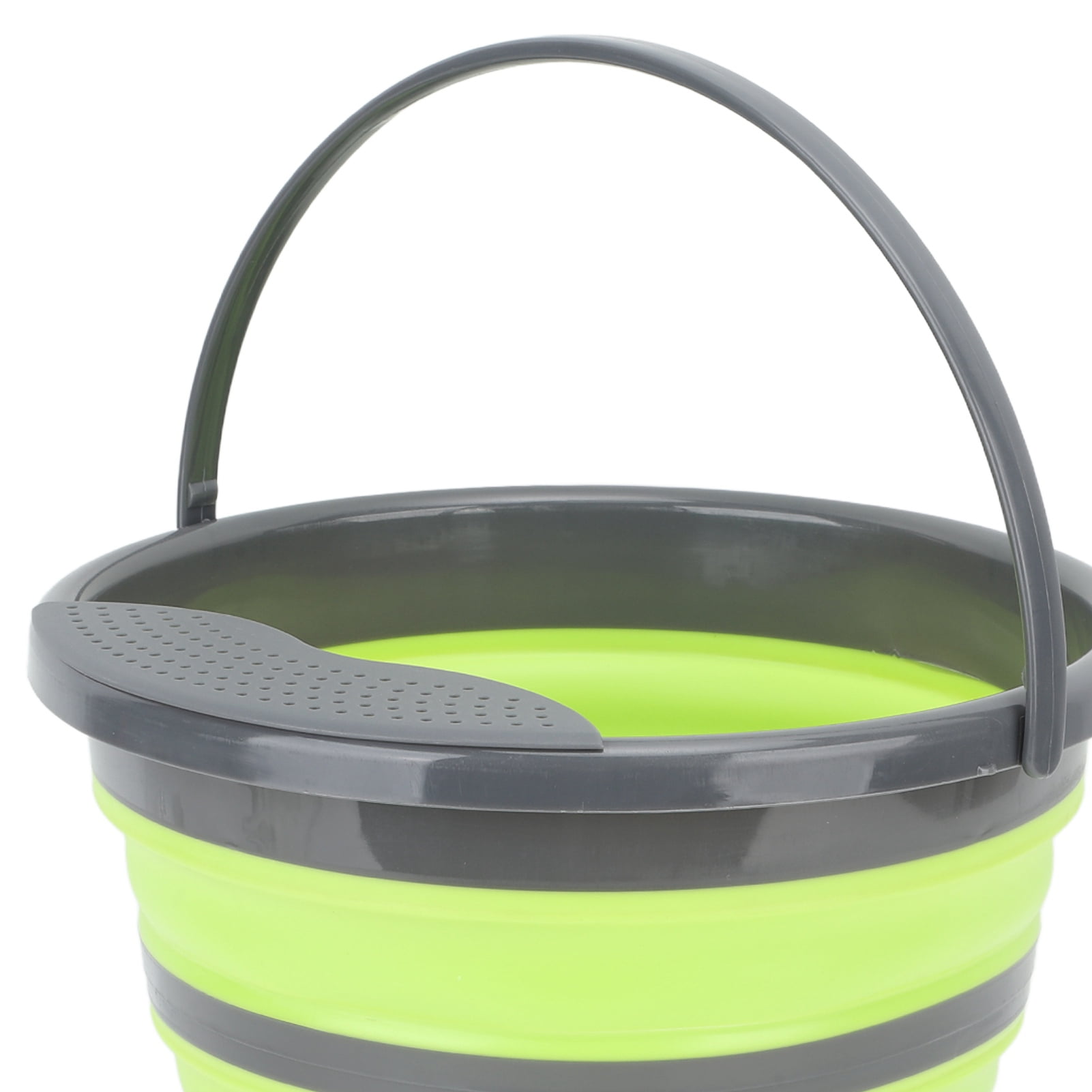BOKYAN 10L Foldable Mini Washing Machine Portable Ultrasonic Washer for Dorm Underwear Socks Green (13.39 inches / 34 cm)