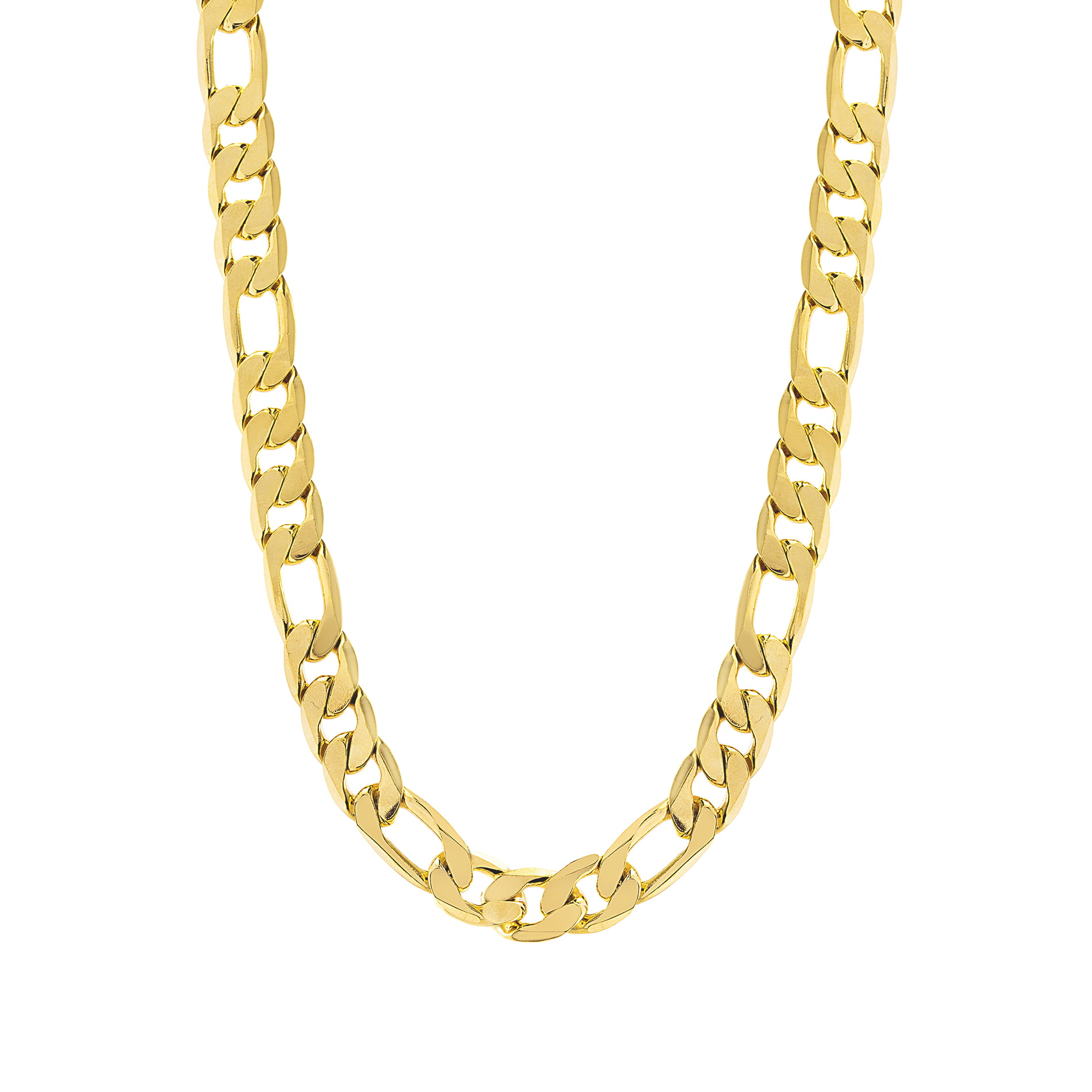 20" 9K Yellow "Gold Filled" Men Ladies Figaro Curb Links Necklaces 22" 
