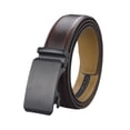 thumbnail image 4 of Cinturón de cuero para hombre, cinturón con hebilla automática a la moda para citas, traje, pantalones , correas negro 130cmx3.5cm, 4 of 8