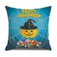 thumbnail image 4 of 4 piezas Halloween Taie D'oreiller, decoración azul de Halloween Jardin Taie D'oreiller Happy Halloween Coton Lin Taie D'oreiller 45x45cm, 4 of 5