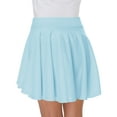 thumbnail image 7 of Women Casual Mini Stretch Waist Flared Plain Pleated Skater Skirt (Medium, Black), 7 of 7