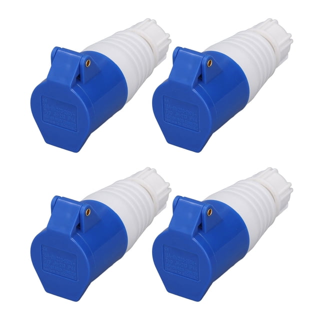 Enchufe Industrial Impermeable, IP44 Fácil Instalación 4 Piezas 16 A Corriente 220-250 V Conector De Enchufe Industrial De Latón PP A Prueba De Salpicaduras Para Taller