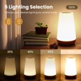 thumbnail image 3 of Night Light, Dimmable Touch Lamp for Bedroom, Portable Table Bedside Lamp, 5 Brightness & 13 Rgb Colors, Night Lights for Bedroom/Baby Nursery/Bathroom/Hallways/Living Room, 3 of 5