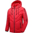 thumbnail image 1 of Chaqueta de algodón con cremallera y bolsillos laterales con costuras gruesas informales con costuras de invierno para hombre Pompotops  oipoqjl20591, 1 of 4