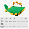 thumbnail image 4 of Dino Dog Life Jacket, Cute Dog Life Vest with High Buoyancy, Reflective Stripes, Adjustable Life Preserver with Rescue Handle for Small Medium Large Dogs XS, 4 of 6