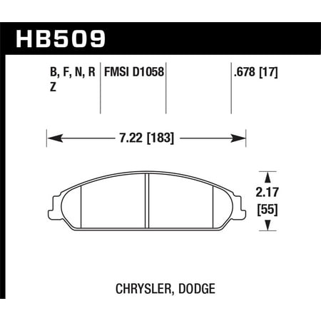Hawk 05 Chrysler 300C w/ Perf. and HD Suspension HPS Street Front Brake