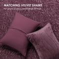 thumbnail image 6 of EVERGRACE Luxury Velvet Quilt King Size, Ultra Soft Wave Crushed Velvet Bedding Set, Lightweight Quilted Comforter Set for All Season, Oversized Bedspread Coverlet with 2 Shams, Mauve Purple, 6 of 8
