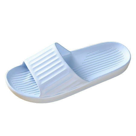 OJSFQUFP Womens Comfort Sandals Slipper for Men and Women Indoor Plus Size Slides Bathroom Sandals Bath Slippers Soft Sole Outdoor Beach Shoes Women Slippers Light Blue 38