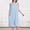 Light Blue, variant on Blmnix Women Nightgown Flannel Chemises Button Down Nightgown Nightgown Sleeveless Below-the-Knee White Crew Neck Moomoo Nightgown