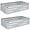 Silver, variant on ZYPPP 48-Inch Galvanized Steel Raised Garden Beds - Rectangle Planter for Vegetables and Flowers - Silver - Set of 2