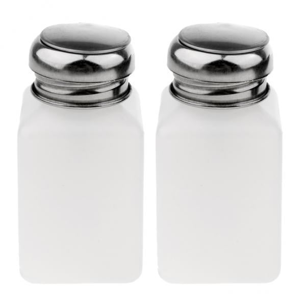2x 2 piezas de contenedor de loción transparente vacío de bomba de presión al vacío, contenedor de viaje portátil para el Zulema Dispensador de botella de prensa