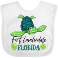 thumbnail image 3 of Inktastic Fort Lauderdale, Florida Happy Sea Turtle Boys or Girls Baby Bib, 3 of 4