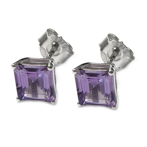 925 Sterling Silver Brazilian Amethyst Studs Earring