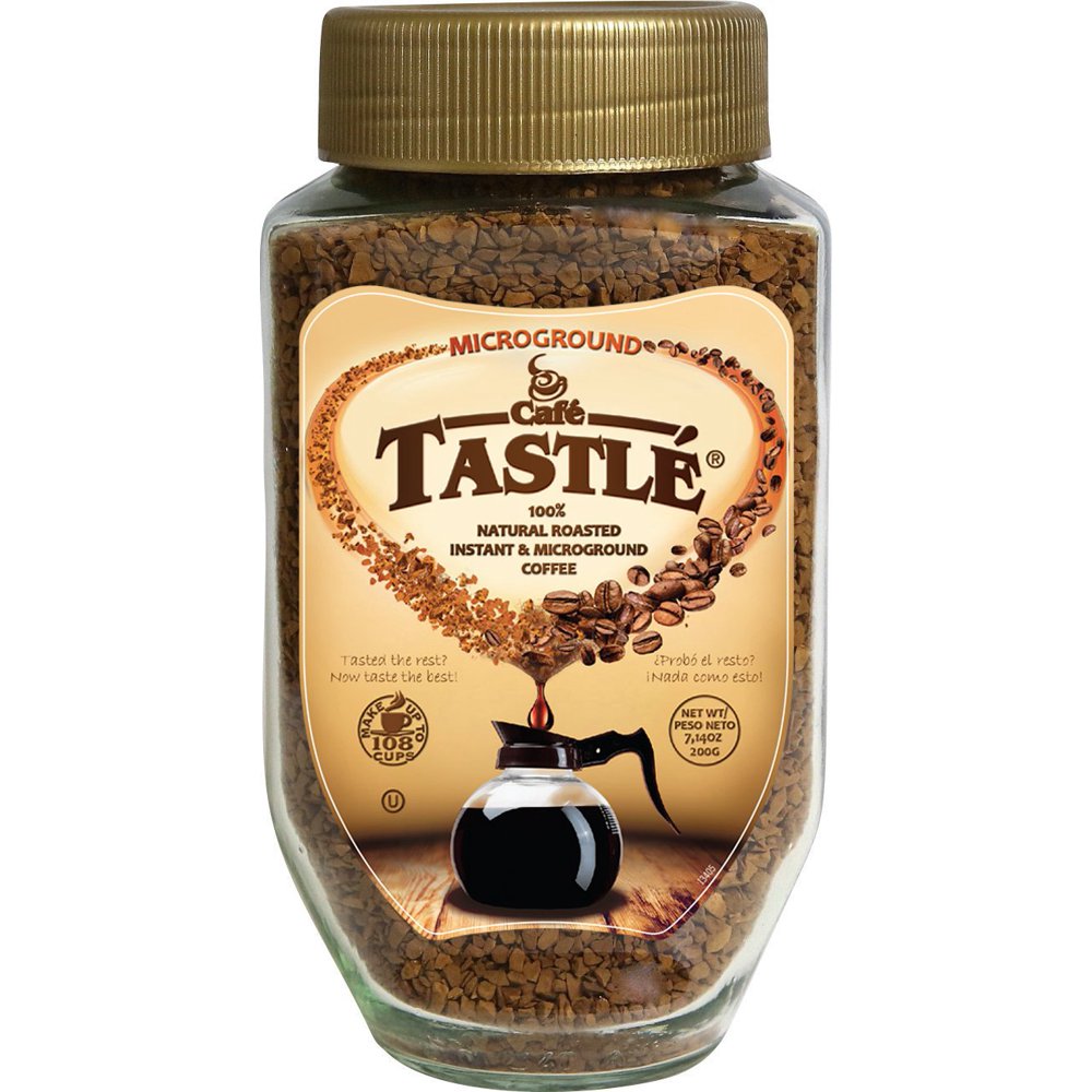 Cafe Tastlé 100 Natural Roasted Instant and MicroGround Coffee, 7.14