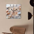thumbnail image 4 of 10 Inch Wall Clock Battery Operated Silent Clock Decorative for Office, Kitchen, Outdoor, Living Room，Shell Starfish Summer Style Lovely Drawing, 4 of 4