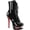 Black Patent/Black/Red, variant on Women's Pleaser Blondie R-1020 Heeled Ankle Bootie