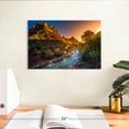 thumbnail image 3 of Elephant Stock Zion National Park River Wall Art - Horizontal Canvas Wall Art - Living Room Wall Decor - Nature Canvas - Orange And Blue Decor - 12" x 8", 3 of 8