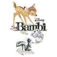 thumbnail image 2 of Men's Bambi Movie Logo With Flower and Thumper Graphic Tee White 2X Large, 2 of 5