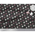 thumbnail image 3 of Soimoi Black Cotton Duck Fabric Dot & Cupcake Food Print Fabric by Yard 42 Inch Wide, 3 of 3