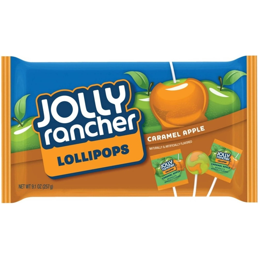 Jolly Rancher Halloween Caramel Apple Flavored Lollipops, 9.1 Oz