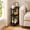 Black-Bamboo style, variant on Liyufly Small Narrow Side Table, 3-Tier Narrow End Table with Storage for Small Space, Bedrooms, Living Room,Sofa, 7.8"D,Bamboo-style,Walnut