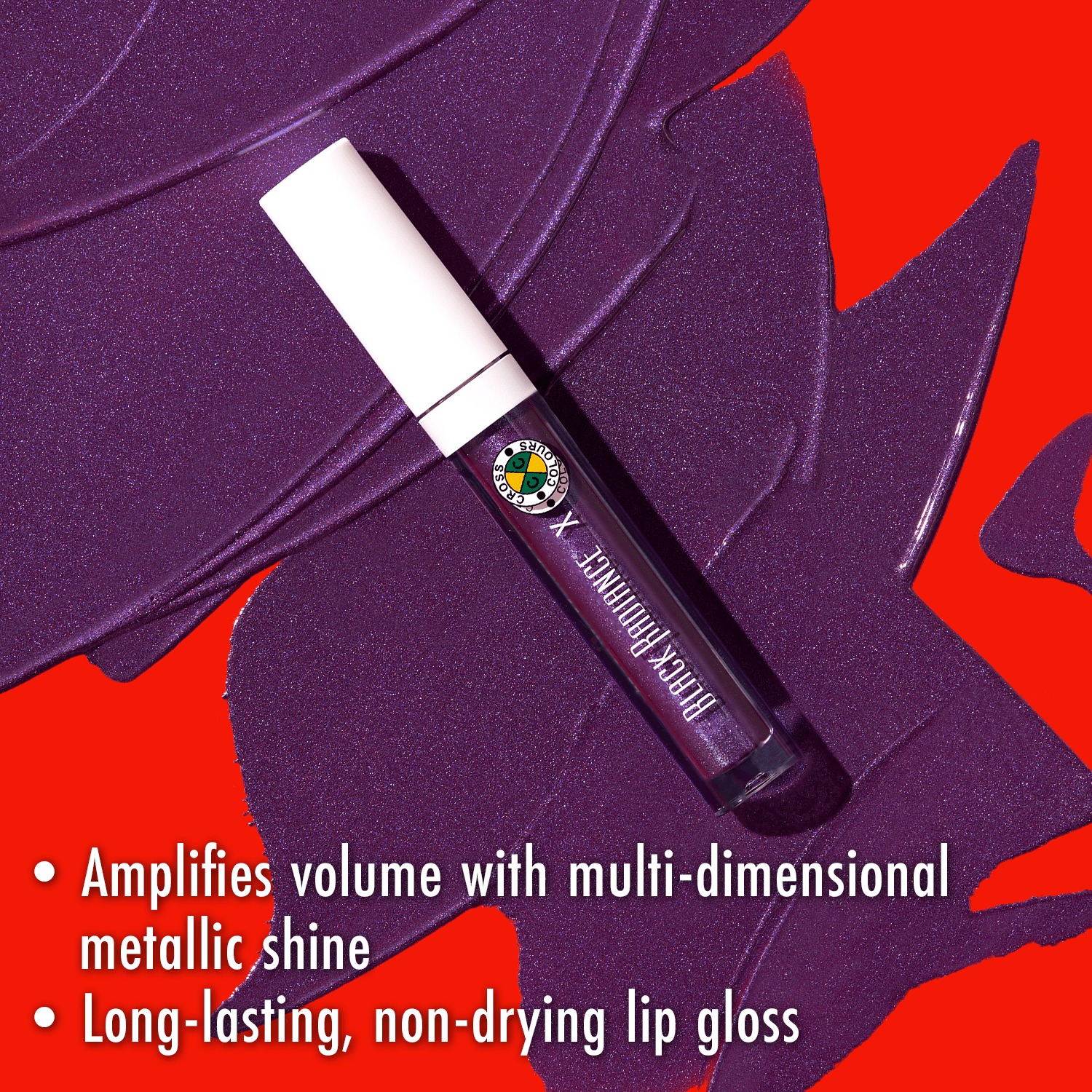 Black Radiance Cross Colours Metallic Liquid Lip in Hyped Up Purple