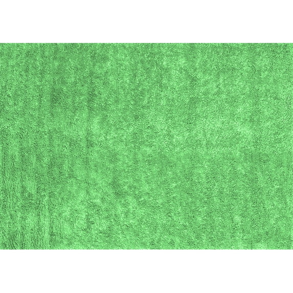 Ahgly Company Indoor Rectangle Abstract Emerald Green Contemporary Area Rugs, 5' x 8'