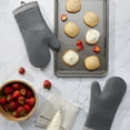 thumbnail image 2 of TOWN & COUNTRY LIVING Silicone Oven Mitt 2-Pack Set, Metal Night Grey, 7.5"x13", 2 of 7