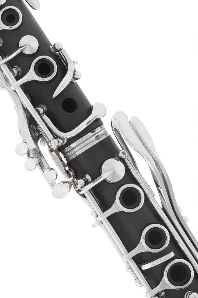 Lazarro 150-BK-L B-Flat Bb Clarinet Black 11 Reeds Care Kit and Many Extras Silver Keys with Case 