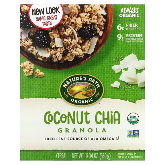 Nature's Path, Organic Coconut Chia Granola, 12.34 oz (350 g) Pack of 4