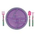thumbnail image 1 of Utensilios para niños pequeños - Tenedor, cuchara y plato de plástico reutilizable para niños pequeños - Adecuado para utensilios para niños - Apto para lavavajillas - Juego de utensilios portátiles, 1 of 3
