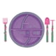 thumbnail image 1 of Utensilios para niños pequeños - Tenedor, cuchara y plato de plástico reutilizable para niños pequeños - Adecuado para utensilios para niños - Apto para lavavajillas - Juego de utensilios portátiles, 1 of 3