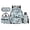 Cute Penguin Print, variant on Uorisanigo Cute Penguin School Backpack 4-Piece Set for Boys, Large Capacity 17-Inch Bookbag with Water Bottle Holder, Picnic Lunch Bag and Pencil Case for Outdoor Travel