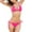 Hot Pink, variant on Women Bandage Bikini Set Push Up Bra Swimsuit Bathing Suit Swimwear One Strap Bikini Bikini Full Coverage Bottom Set Big Bust Bikini Top Striped Bikini G String Bikini Lifeguard Bikini Women Bikini