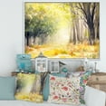 thumbnail image 2 of Designart 'Bright Sunshine Through The Yellow Forest Trees III' Traditional Framed Canvas Wall Art Print, 2 of 5