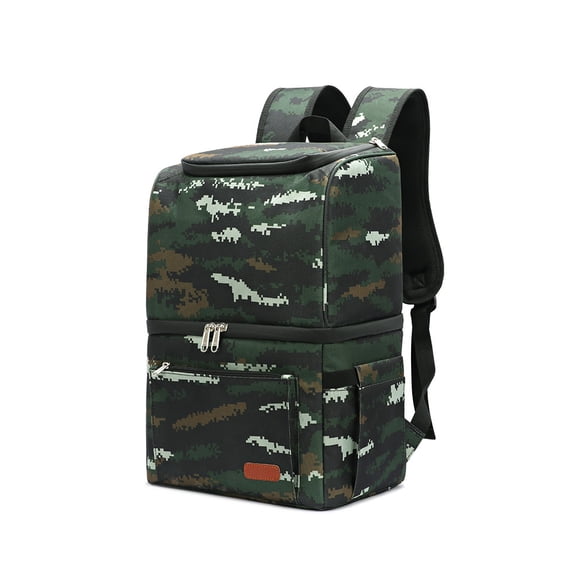 Wosthever Bolsa de almuerzo aislada hombro ajustable al aire libre cerveza vino grande resistente al desgarro contenedor de alimentos Picnic Kits de desorden para acampar Camuflaje