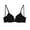 Black, variant on Women’s Center Triangle Cutout Strapless Bandeau Wireless Bra Wide Non-Slip Band Built-In Pads Wire Free Smooth Support Off Shoulder Top Summer Beach Loungewear Underwear