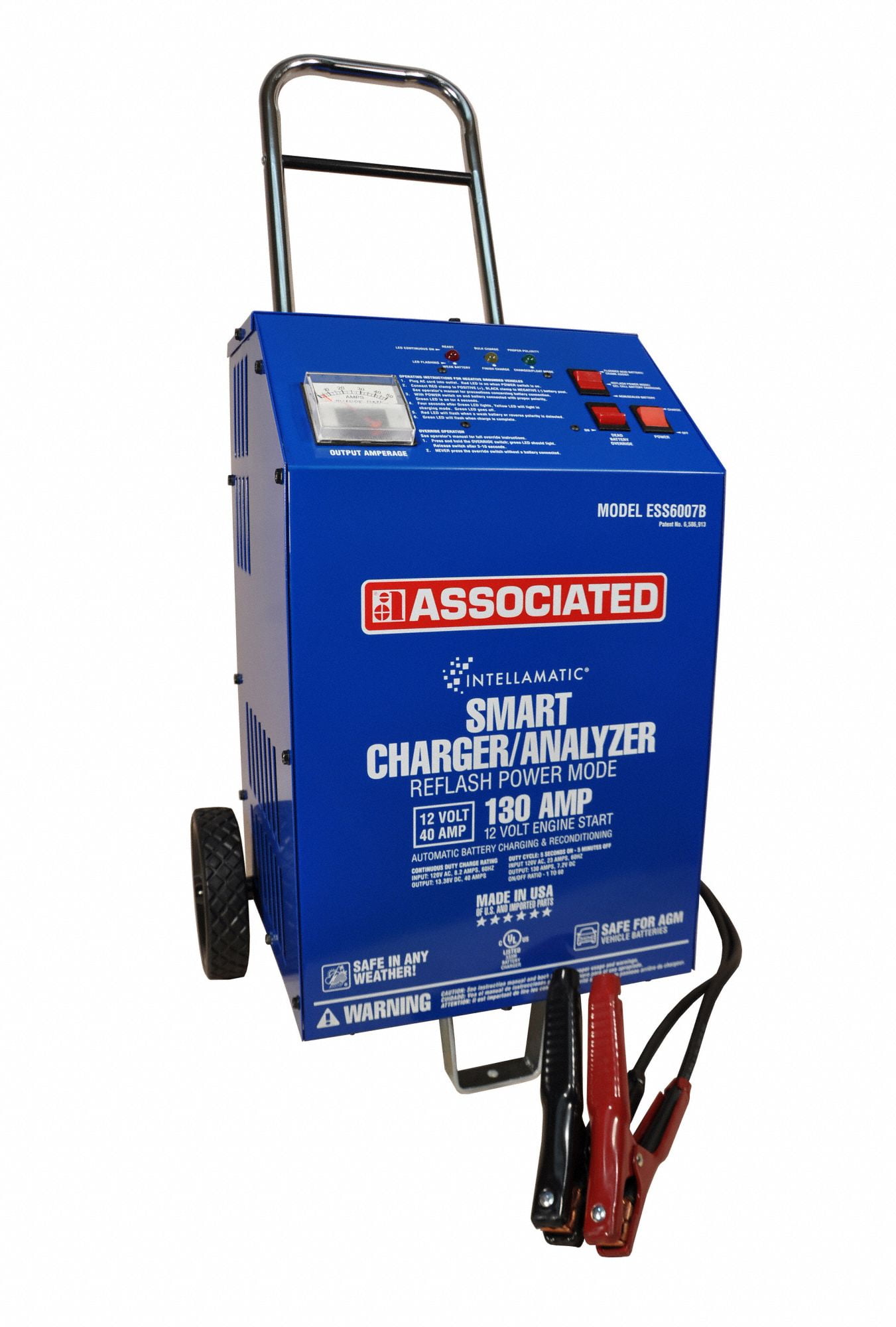 Associated Equipment Battery Charger/Starter,40A,120VAC ESS6007B