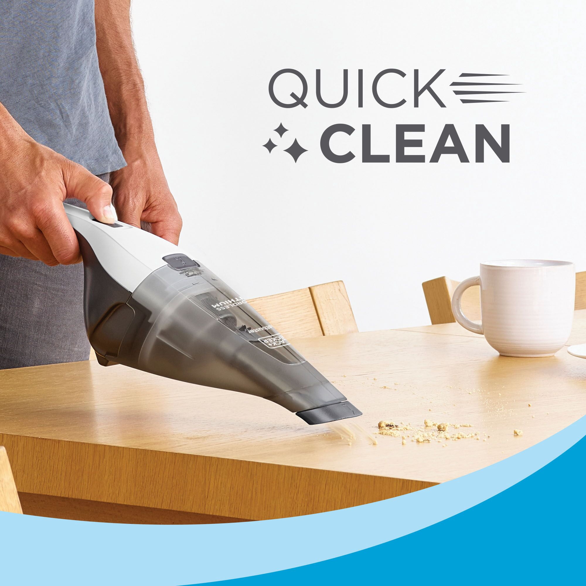 BLACK+DECKER Dustbuster Handheld Vacuum, Cordless, White HNVC215B10 — Residential Use, Standard Application