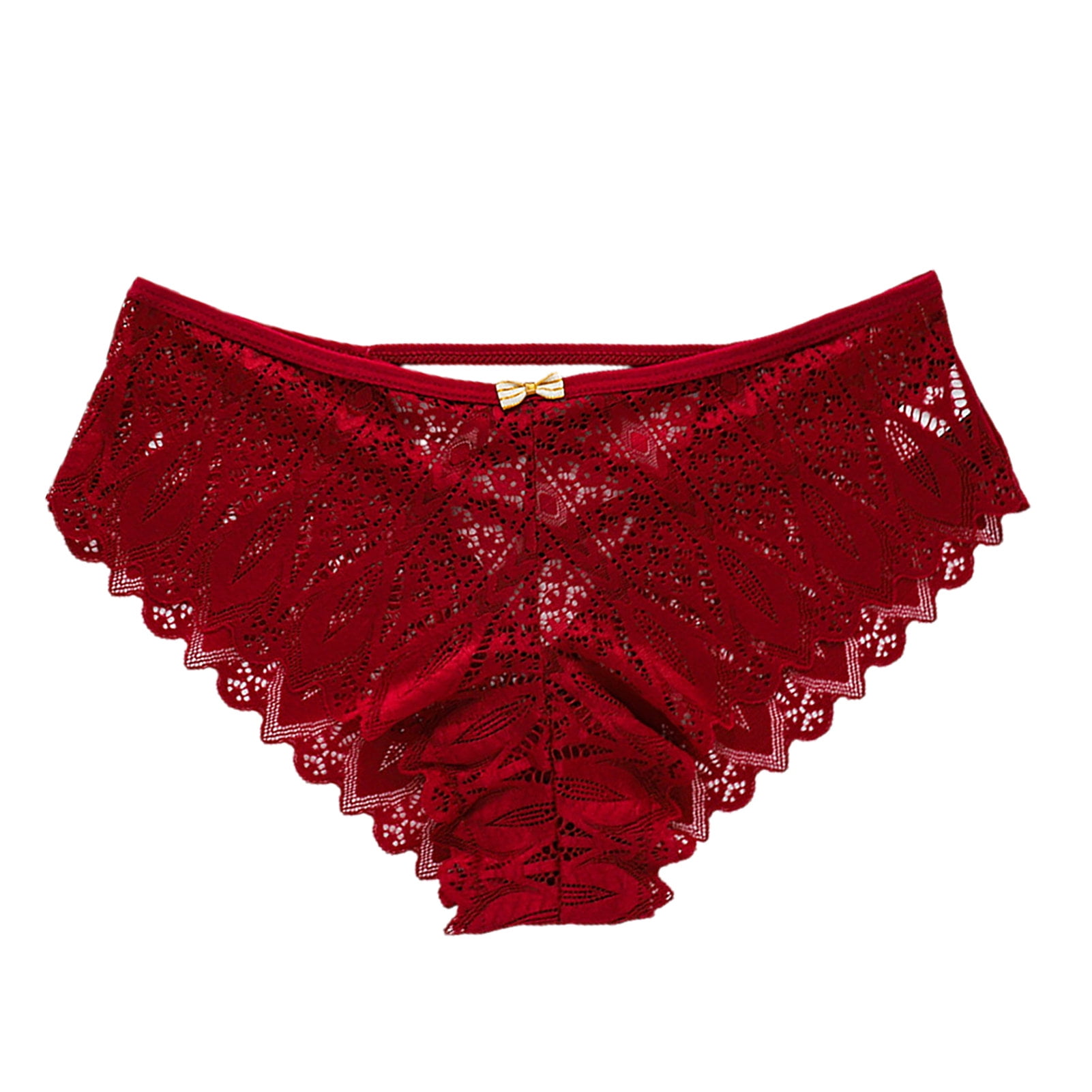 huanledash Mid-Rise Solid Color Back Cross Strap Women Panties Sexy See ...