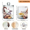 thumbnail image 3 of 2 Pack Qtip Holder Dispenser Gnomes Flower Egg Clear Plastic Storage Apothecary Jars for Cotton Swabs Balls Pads Floss, 3 of 7